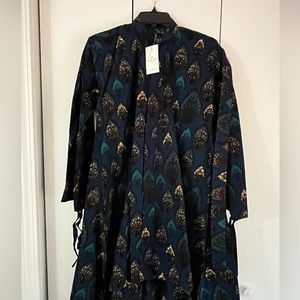 Besida peacock dress with belt S/M
